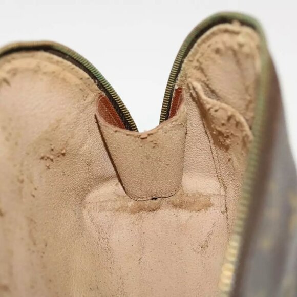 LOUIS VUITTON Monogram Trousse Demi Ronde Cosmetic Pouch M47520 LV Auth 43628 - Picture 6 of 16